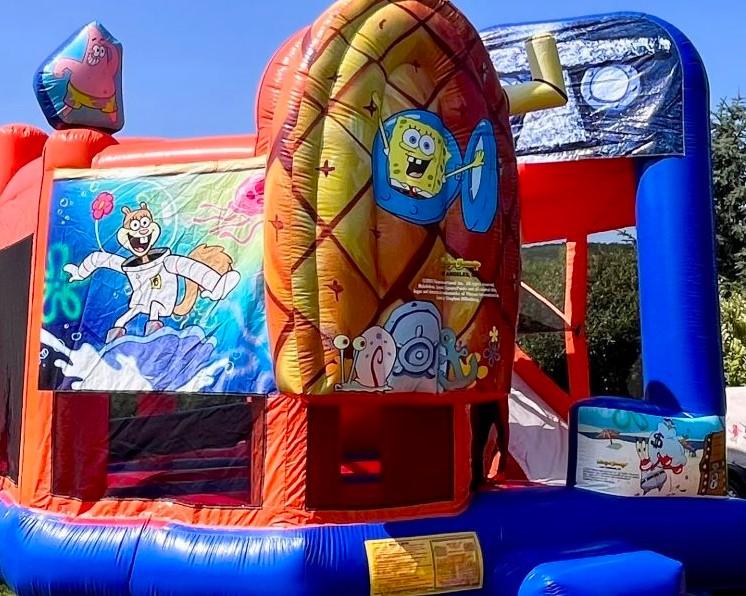 Spongyabob ugrálóvár csúszdával 13 éves korig